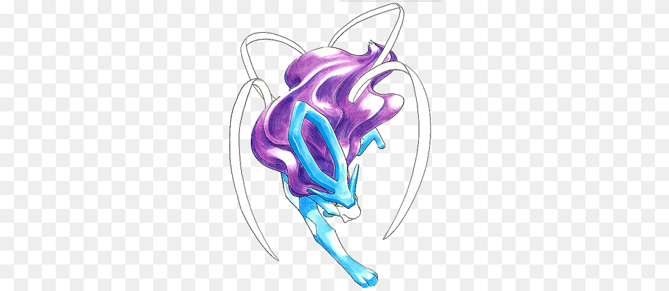 The Legendary Pokemon Suicune Suicune, Purple, Art Free Png Download