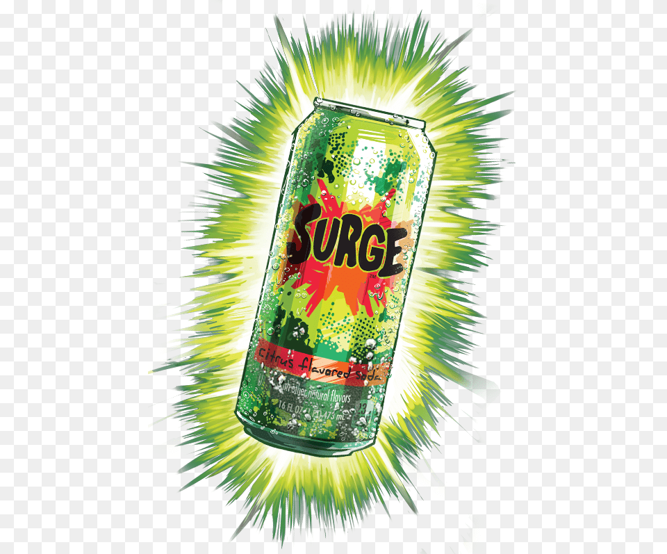 The Legendary Surge Soda Is Back Surge Soda, Advertisement, Tin, Bottle, Cosmetics Free Transparent Png