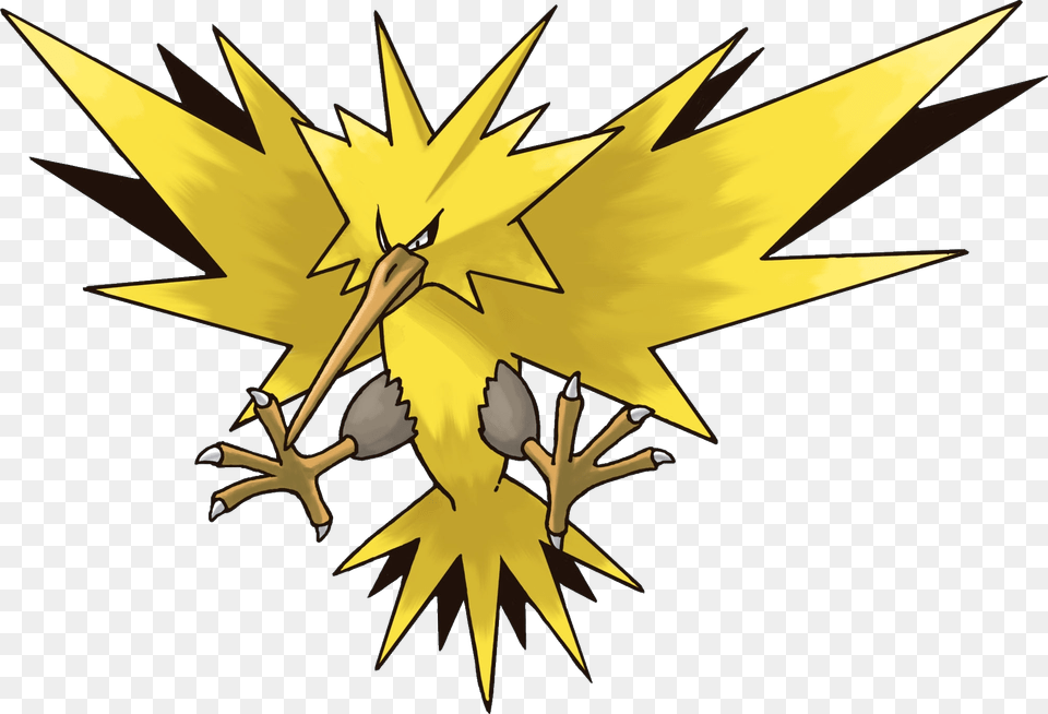 The Legendary Zapdos Officially Begins Appearing In Go, Leaf, Plant, Animal, Fish Free Png Download