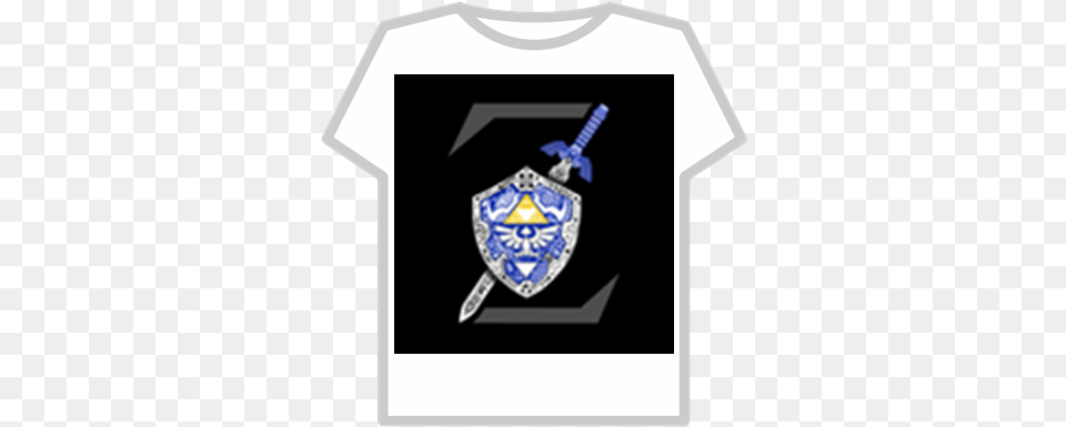 The Legendofzeldaocarinaoftime Roblox Adidas T Shirt Black Roblox, Armor, Shield, Sword, Weapon Free Transparent Png