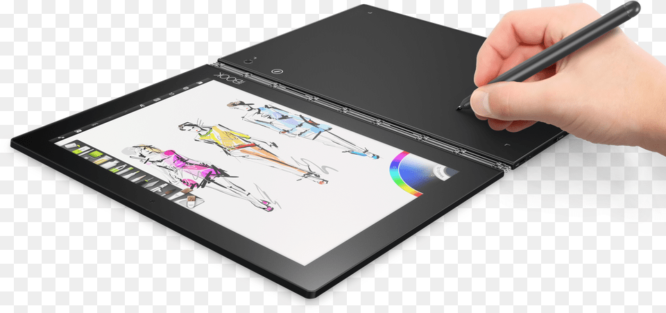 The Lenovo Yoga Book Combines Laptop Functionality Lenovo Yoga Book Specs, Computer, Electronics, Tablet Computer, Pen Free Png