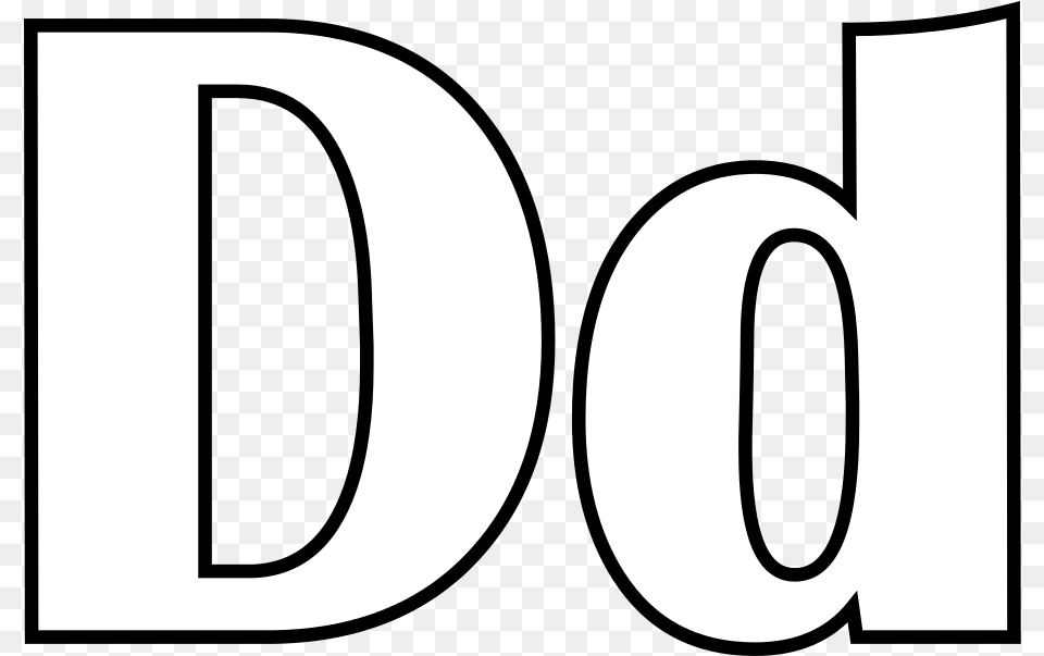 The Letter D Coloring Pages Uppercase And Lowercase D, Number, Symbol, Text Png Image