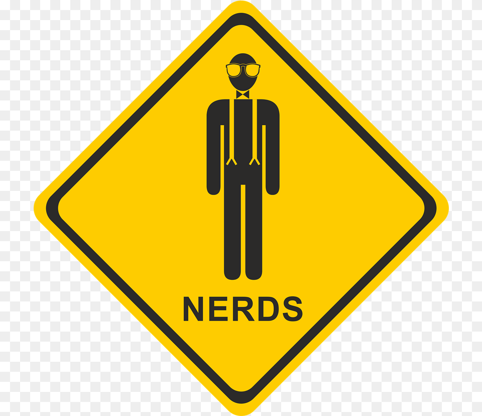 The Life Of A Nerd Attack Cat Sign, Symbol, Road Sign, Person Free Transparent Png