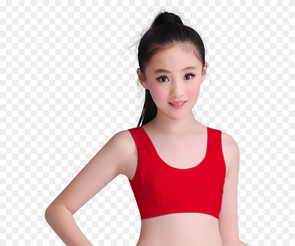 The Life Of The Big Child Red Bra Set Student Girl Girl, Underwear, Clothing, Lingerie, Person Free Transparent Png