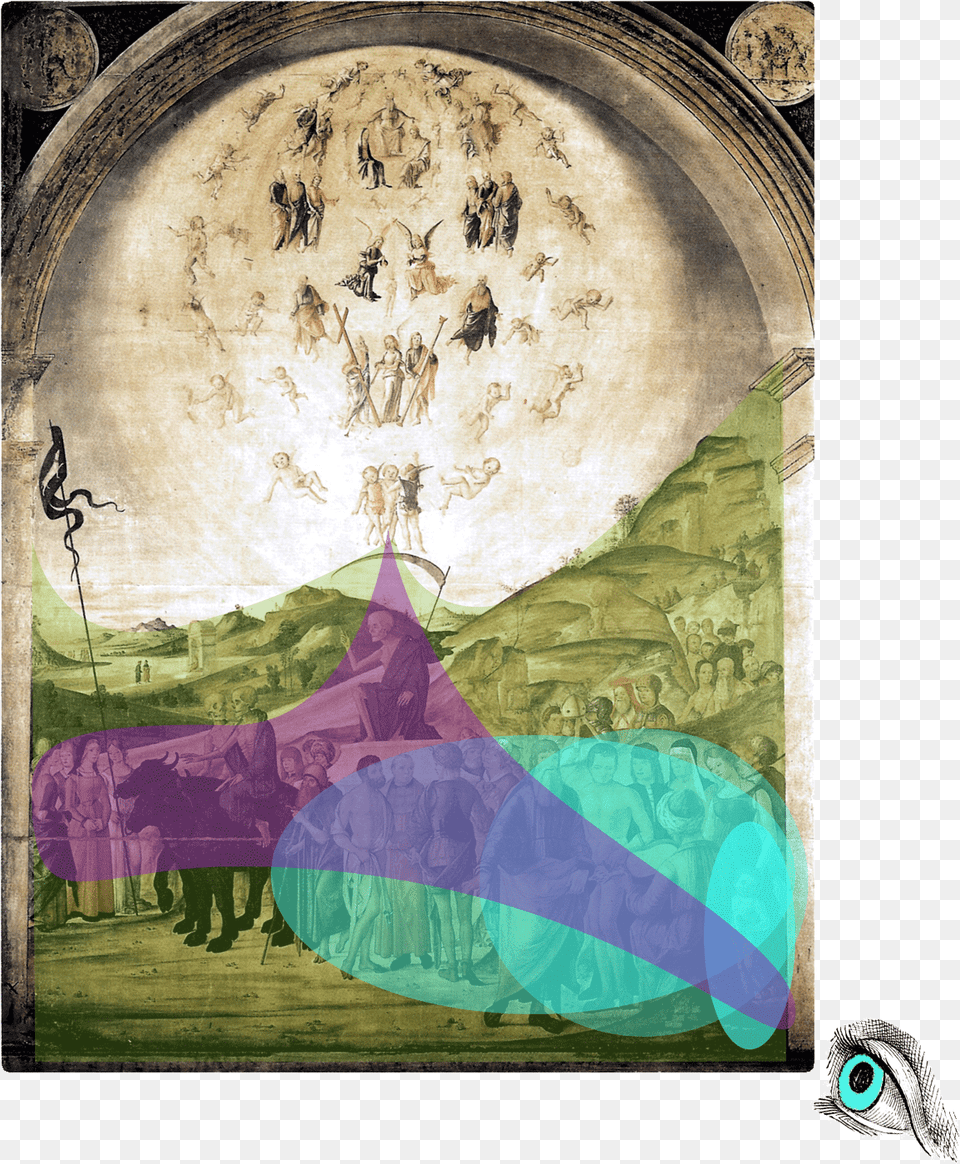 The Light Blue Is The Entry Point The Ground Of The Triumph Of Death, Art, Painting, Person, Animal Png Image