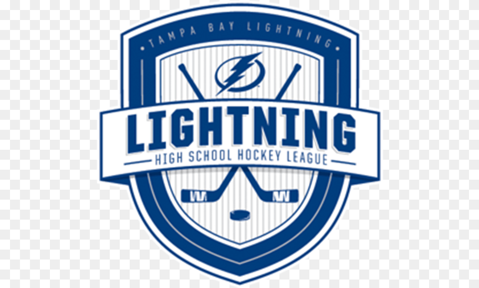 The Lightning High School Hockey League Today Named Tampa Bay Lightning, Badge, Logo, Symbol, Emblem Free Png Download