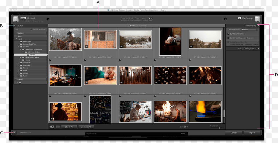 The Lightroom Classic Import Window Lightroom Classic Cc Import, File, Person, Hardware, Screen Free Png
