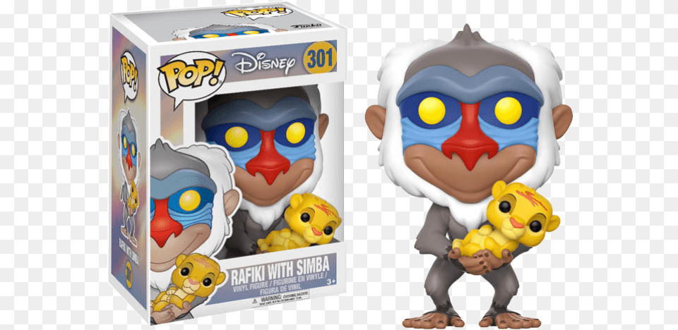 The Lion King Pop Vinyl Lion King Rafiki With Simba, Plush, Toy, Baby, Person Png Image