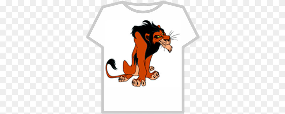 The Lion King Scar Roblox Scar From Lion King, Clothing, T-shirt, Person, Animal Free Png Download