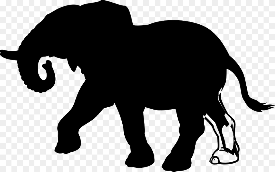 The Little Donkey Indian Elephant, Silhouette, Animal, Mammal, Stencil Free Transparent Png