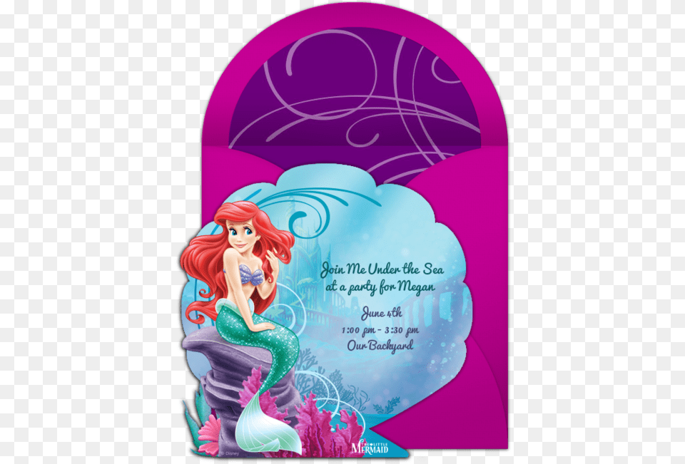 The Little Mermaid, Greeting Card, Book, Comics, Envelope Free Png