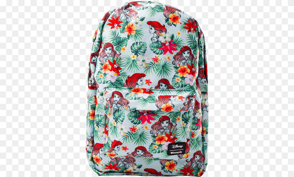The Little Mermaid Ariel Tropical Loungefly Backpack Laptop Bag Png Image