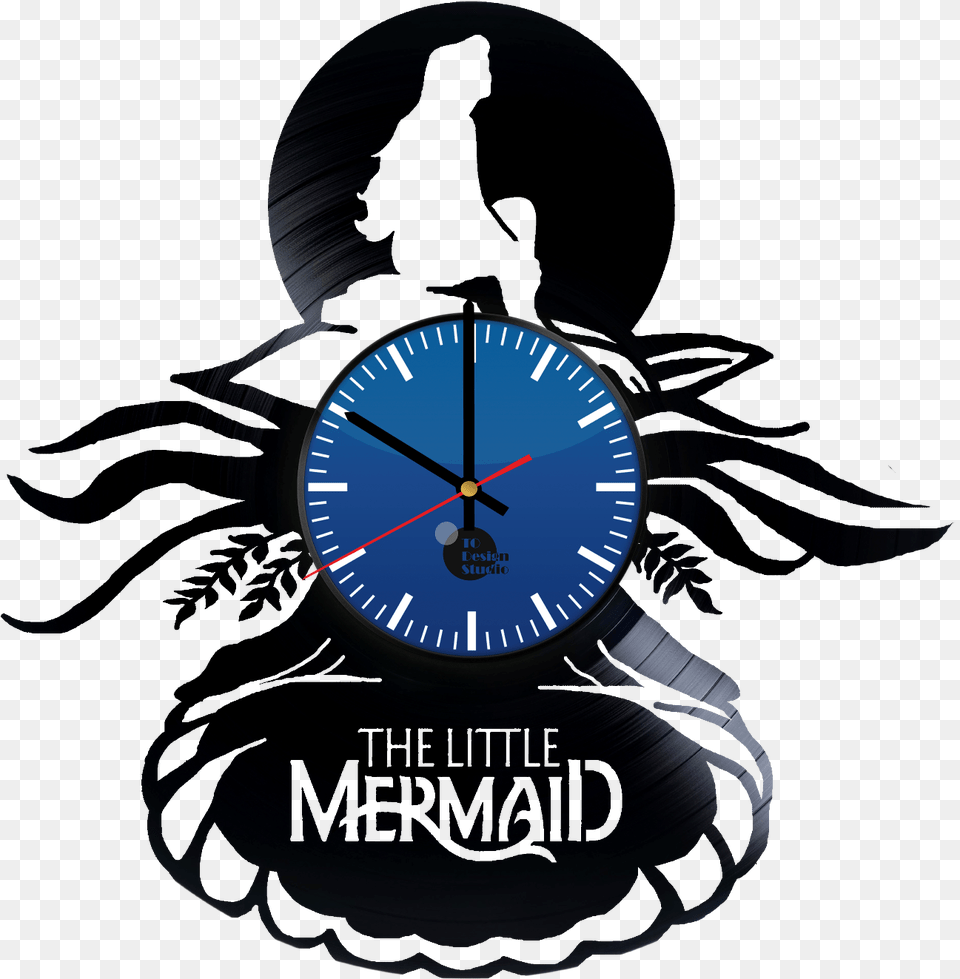 The Little Mermaid Ariel39s Beginning Handmade Vinyl Little Mermaid, Analog Clock, Clock Free Transparent Png