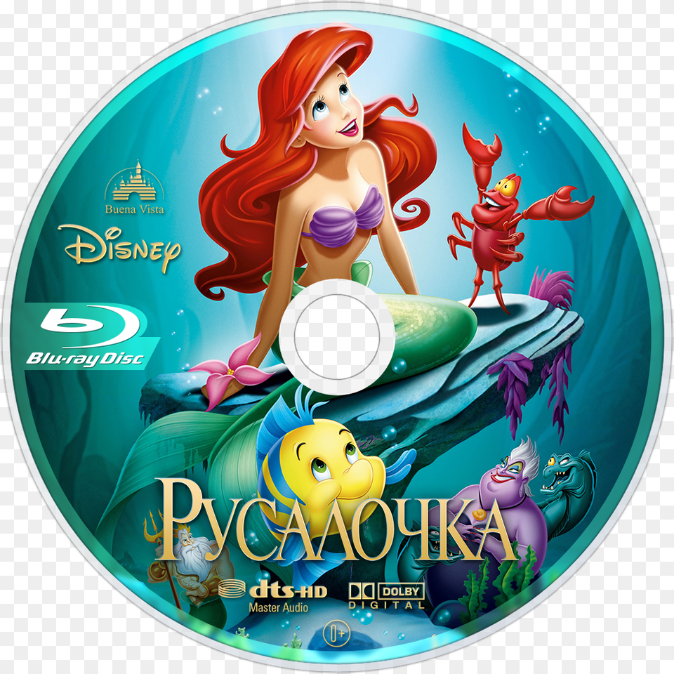 The Little Mermaid Bluray Disc Little Mermaid Movie, Disk, Dvd, Person, Face Free Png Download