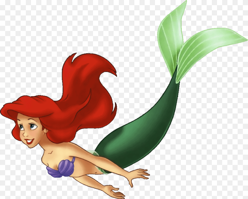 The Little Mermaid Shows Ariel The Little Mermaid Swimming, Adult, Female, Person, Woman Free Png