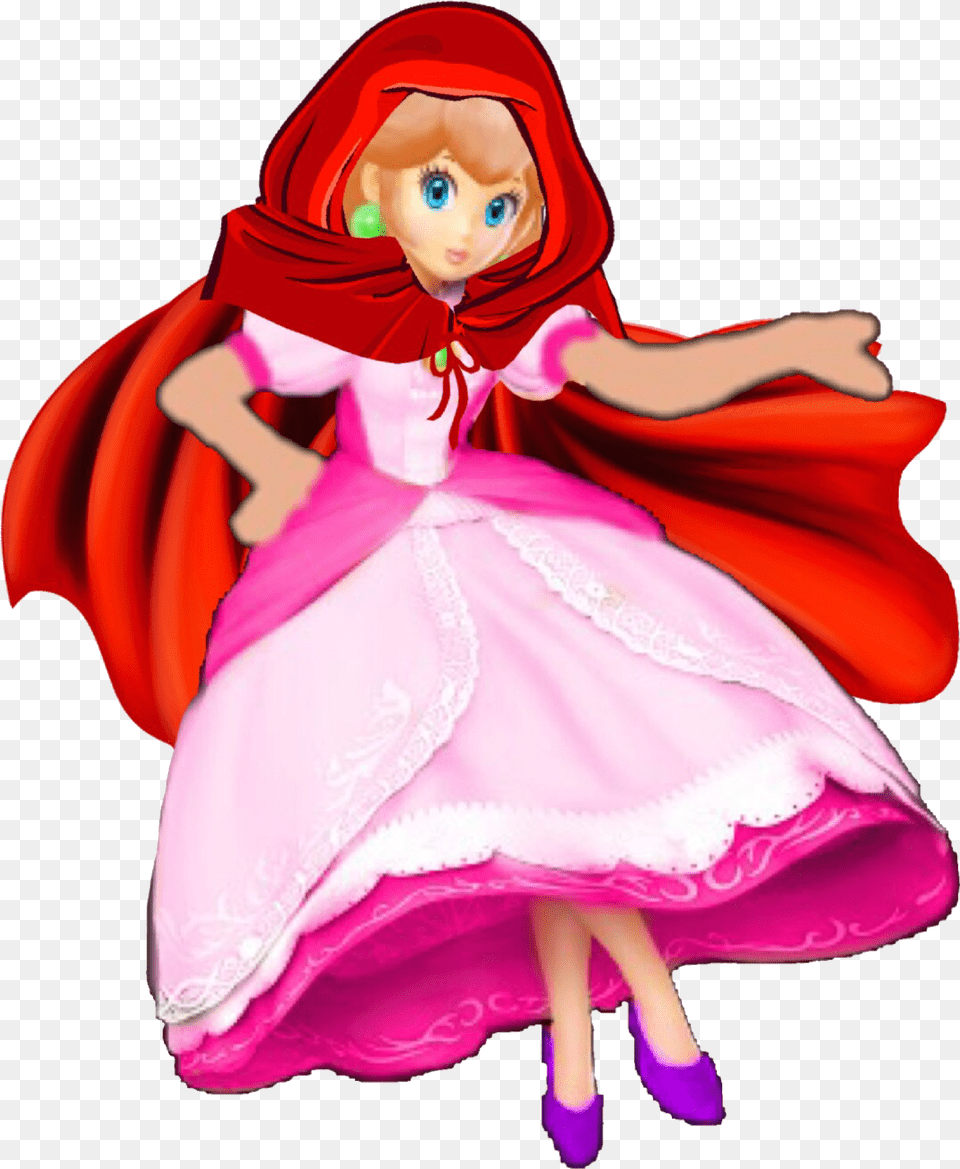 The Little Red Riding Princess Toadstool Princess Peach, Doll, Toy, Baby, Person Png