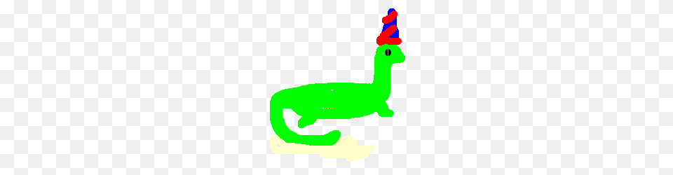 The Loch Ness Monster Wearing A Party Hat Drawing, Animal Png Image