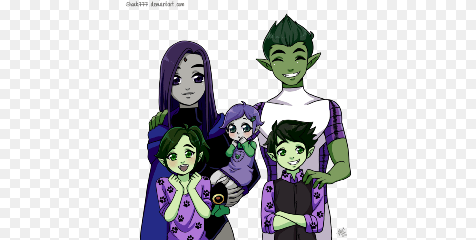The Logan Clan Dressed As The Incredibles For Halloween Raven And Beast Boy Family, Book, Comics, Publication, Baby Free Png Download