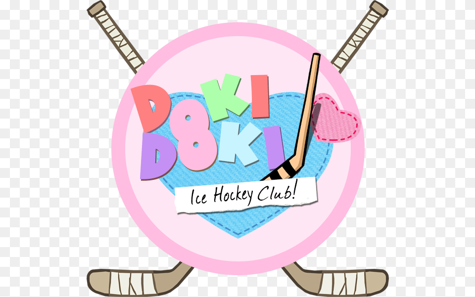The Logo For The Doki Doki Hockey Club Feel To Use Ddlc, Cleaning, Person, People, Smoke Pipe Free Png Download