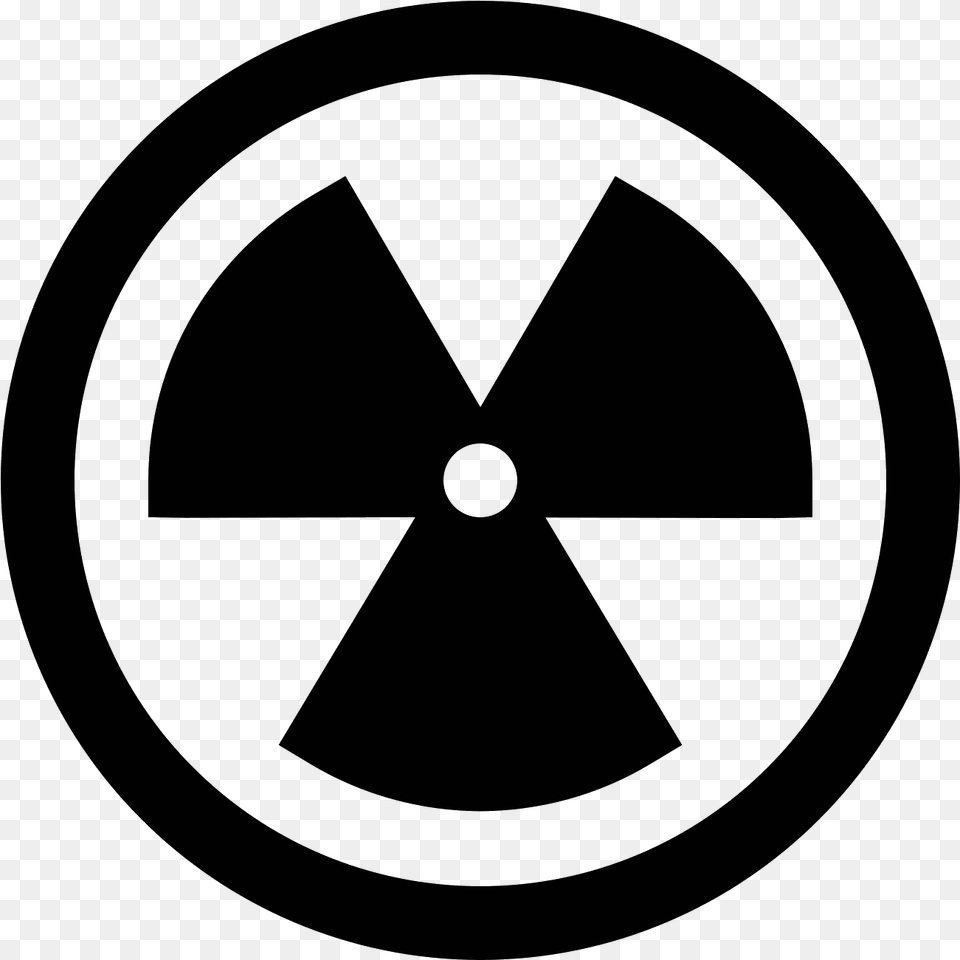 The Logo Is A Typical Radiation Or Nuclear Symbol Black Circle, Gray Free Transparent Png