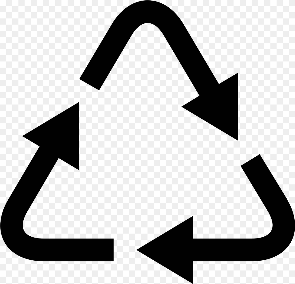 The Logo Is Made Of Three Arrows That Are Arranged Recycle Icon, Gray Free Png Download