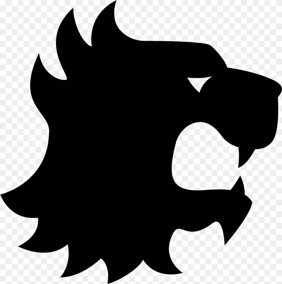 The Logo Is Of A Stylized Lion Head Lannister Lion Icon, Gray Free Transparent Png
