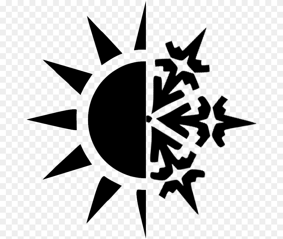 The Logo That Was Finalised By The Group And Created Sun And Moon Wolves Tattoo, Nature, Outdoors, Machine, Symbol Free Png