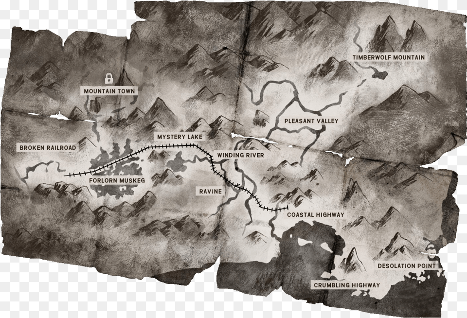 The Long Dark Wiki Long Dark Wolf Mountain Map, Rock, Face, Head, Person Png