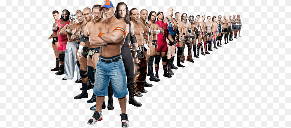 The Long Line Of Wrestlers John Cena Pwns Royal Rumble 2010, Person, People, Clothing, Footwear Free Transparent Png