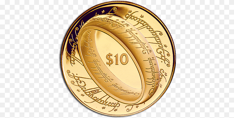 The Lord Of Rings Gold Proof Coin New Zealand Post Coins Money The Lord Of The Ring, Accessories, Jewelry, Locket, Pendant Free Transparent Png