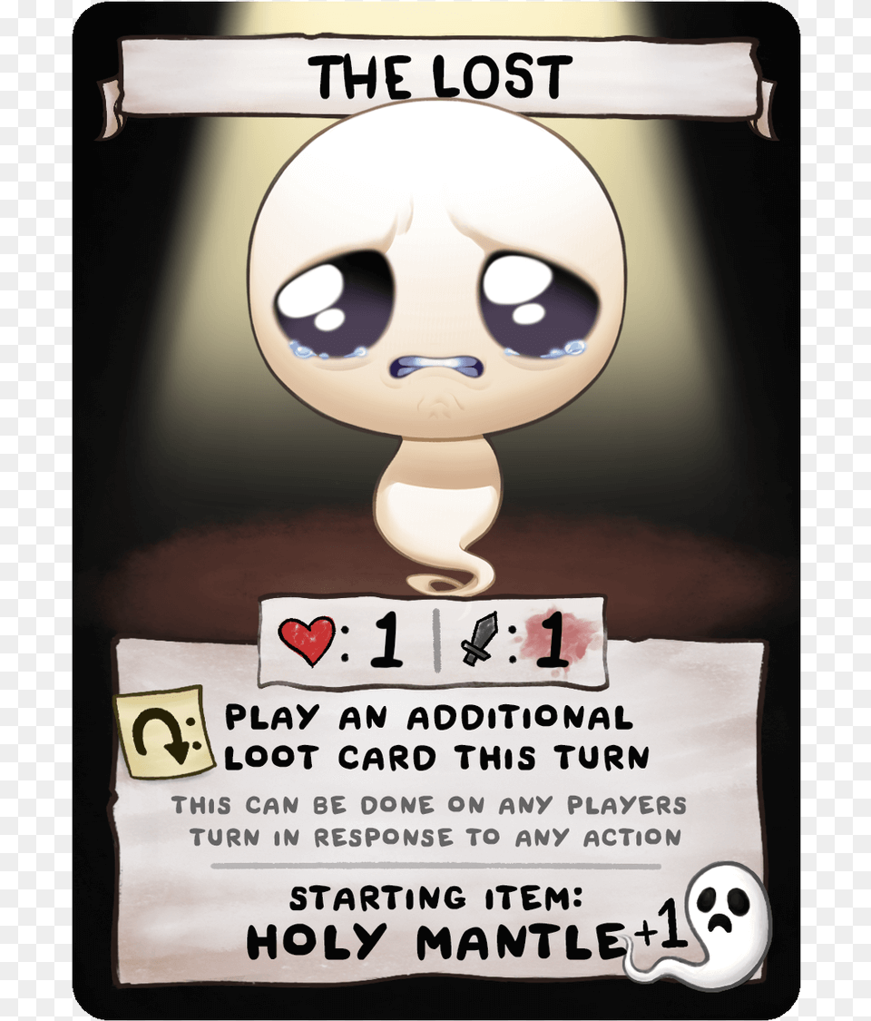 The Lost Binding Of Isaac Four Souls The Lost, Advertisement, Poster, Text, Baby Png