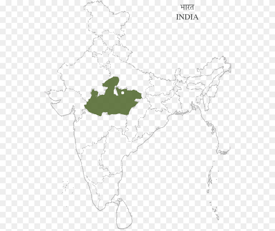 The Lost Gardens Of Khajuraho Are 18th Century Royal Outline Map Of India, Nature, Chart, Plot, Land Free Transparent Png