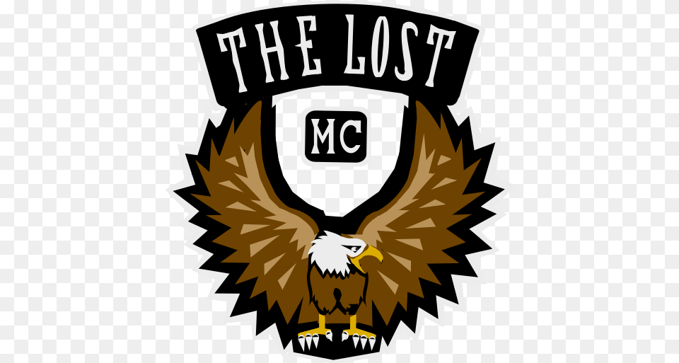 The Lost Mc Bc Crew Emblems Rockstar Games Social Club Lost Mc Logo, Emblem, Symbol, Animal, Bird Free Transparent Png