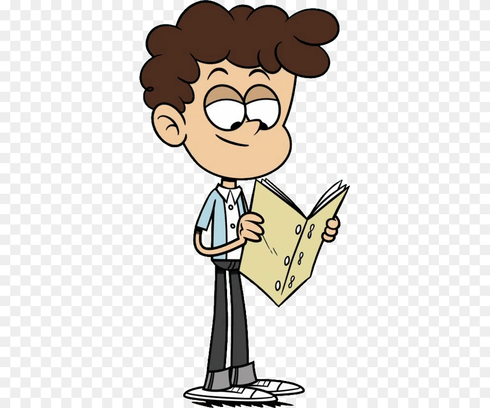The Loud House Character Benny Reading, Cartoon, Person, Face, Head Png Image