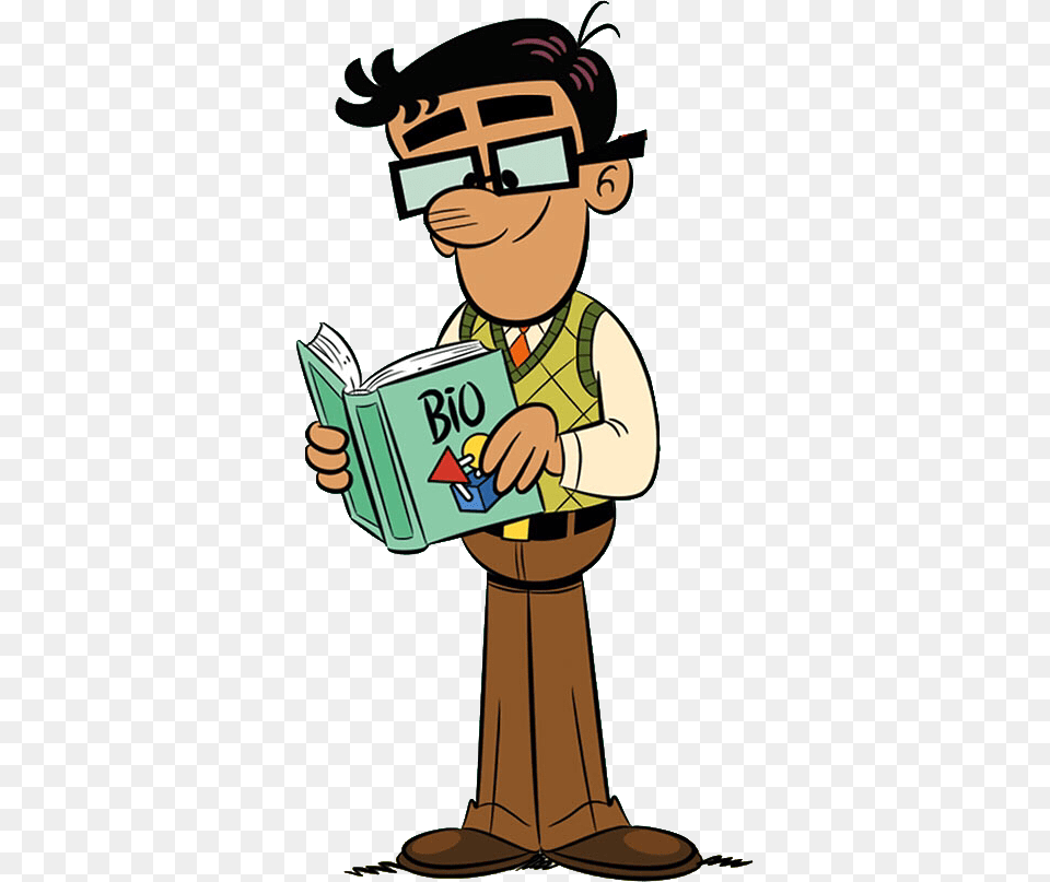The Loud House Character Carlos Casagrande Reading, Person, Cartoon, Face, Head Free Png Download