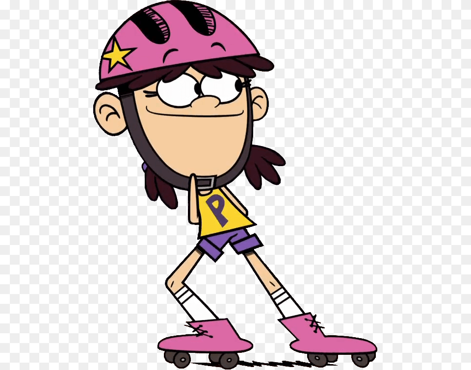 The Loud House Character Polly Pain On Rollerskates, Cartoon, Baby, Person, Purple Free Transparent Png