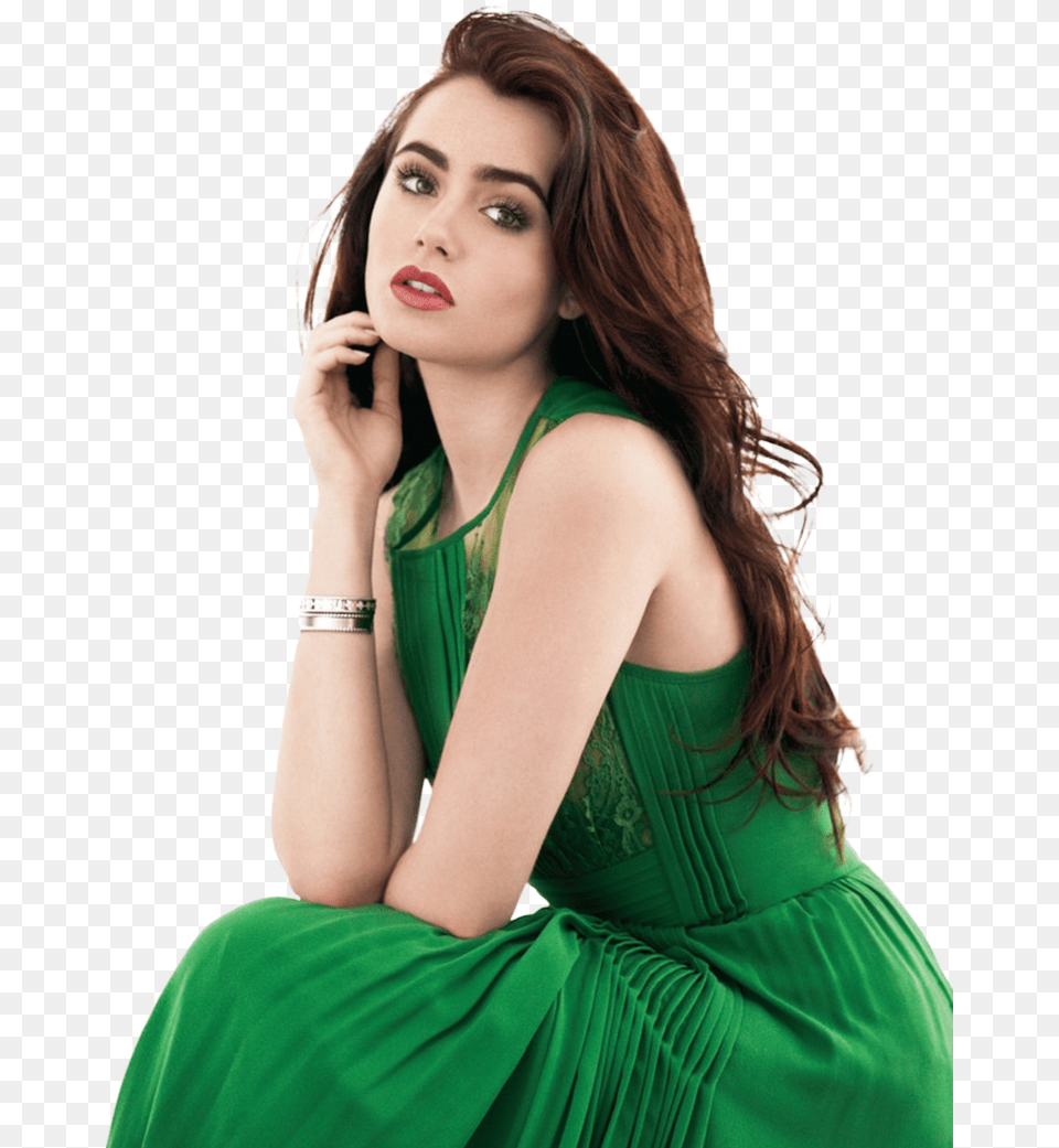 The Lovely Lily Collins Lily Collins, Woman, Portrait, Photography, Person Png Image