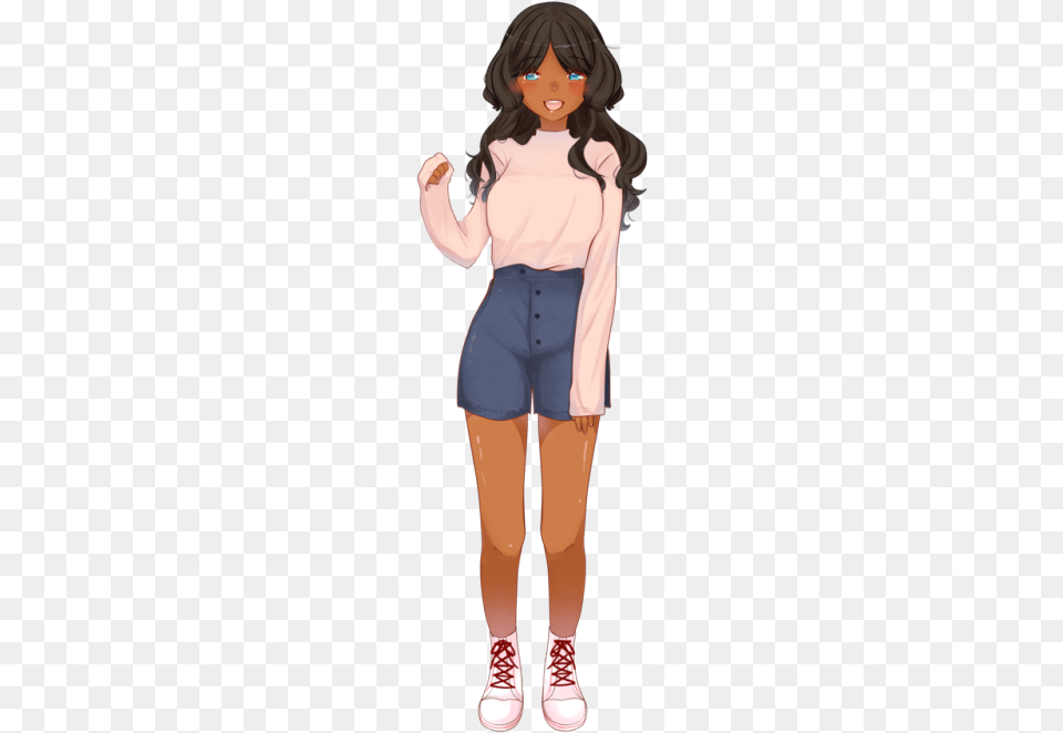The Lovely Rc 04 Drew My Mm Oc Yuna From My Fanfiction Cartoon, Sleeve, Shorts, Clothing, Long Sleeve Free Png Download