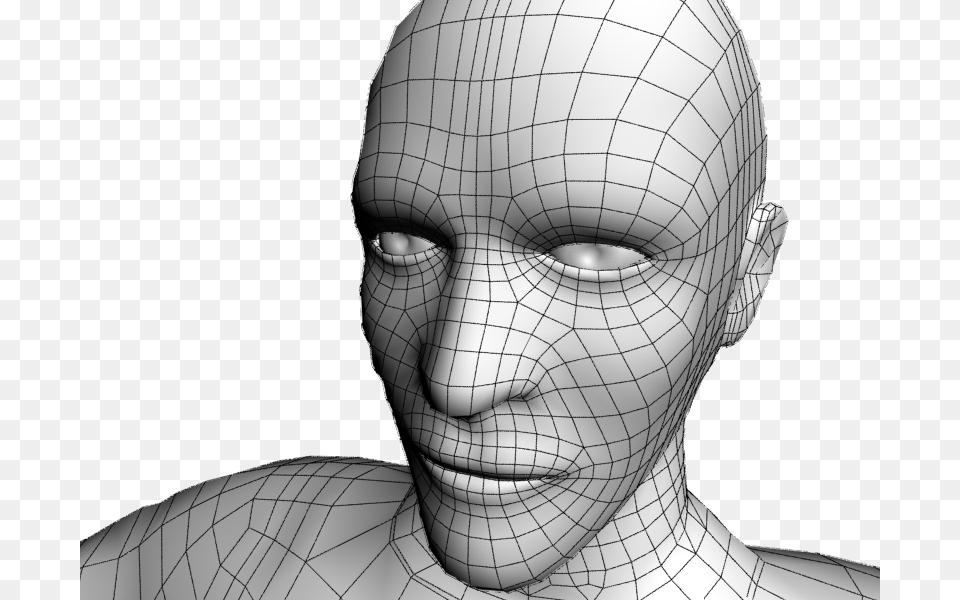 The Low Poly 3d Face Wireframe, Art, Head, Person, Photography Free Png