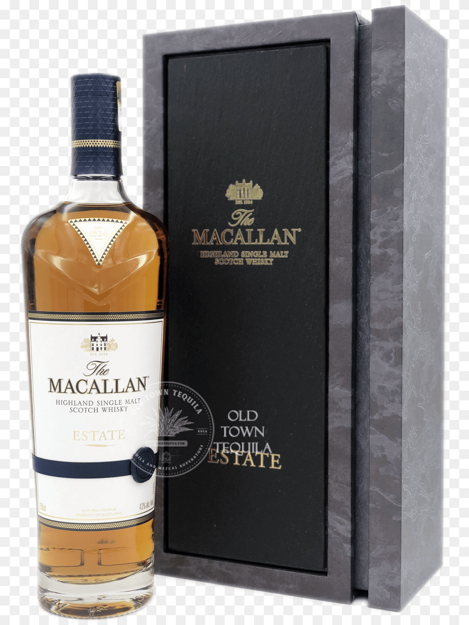 The Macallan Estate Highland Single Malt Scotch Whisky, Alcohol, Beverage, Liquor Png