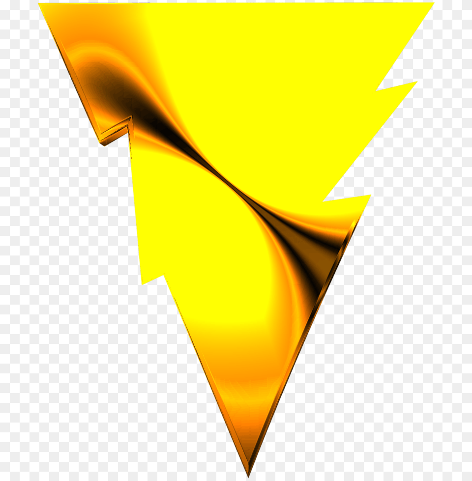 The Magnificent Shazam Thunderbolt Logo, Gold, Art, Symbol Free Png
