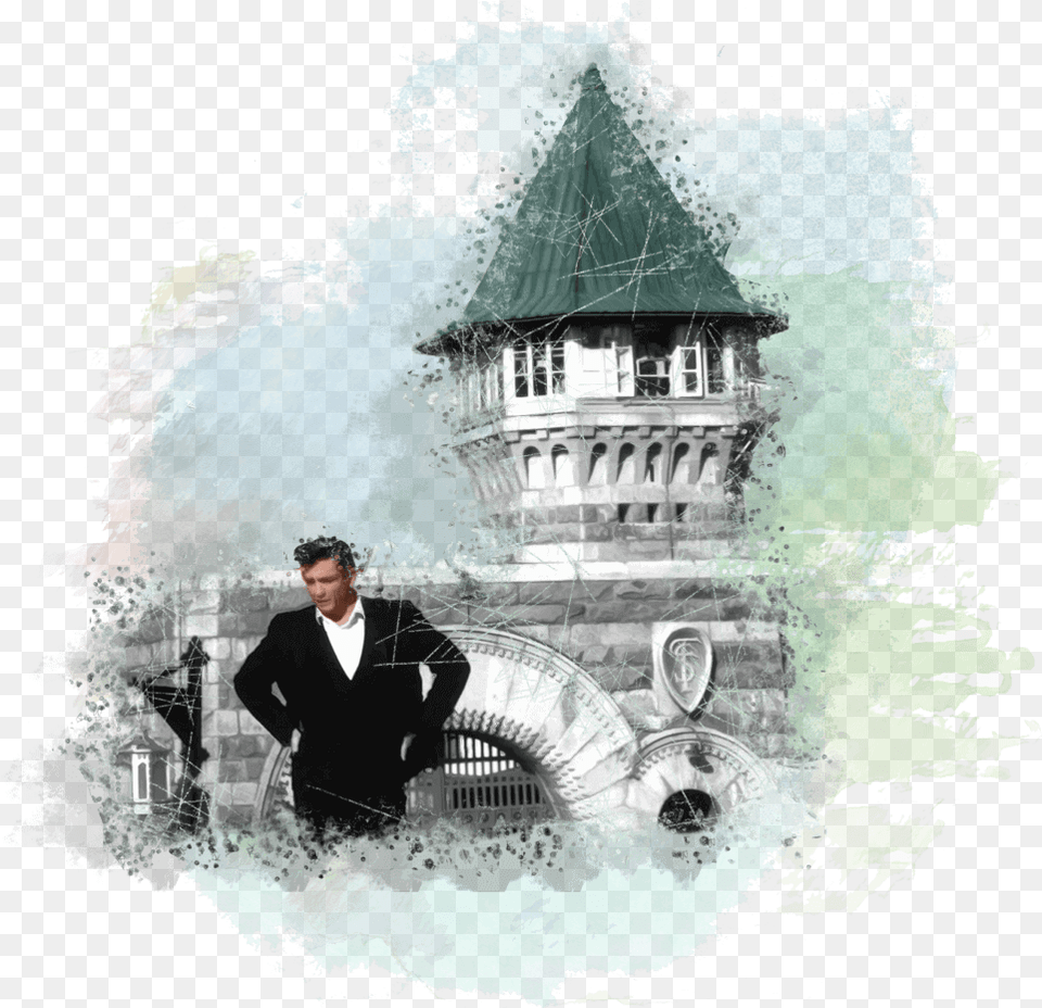 The Man In Black At Folsom Prison Johnny Cash In Front Of Folsom Prison, Clothing, Formal Wear, Suit, Adult Free Png