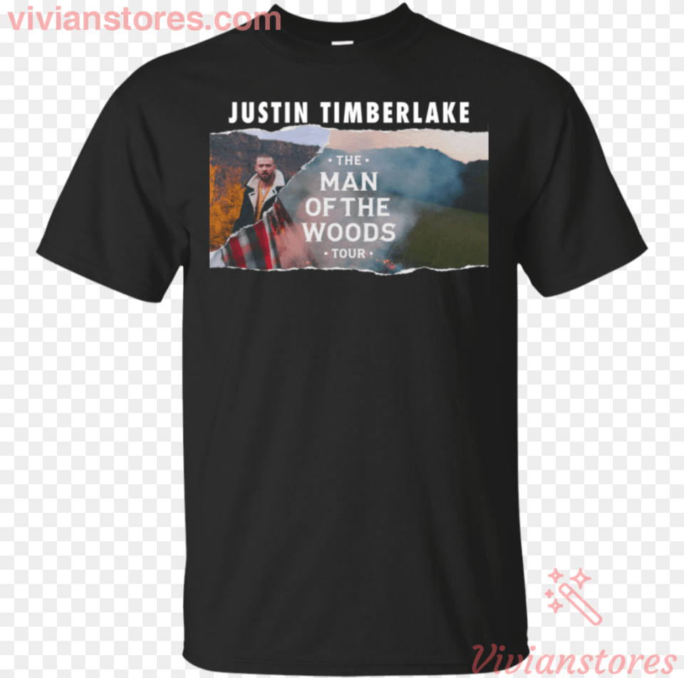 The Man Of The Woods Tour T Shirt Vivianstores T Shirt, Clothing, T-shirt, Person, Face Png
