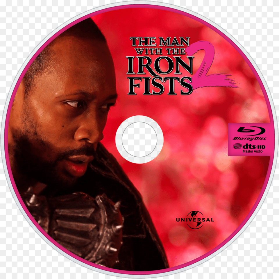 The Man With The Iron Fists 2 Bluray Disc Image The Man With The Iron Fists, Disk, Dvd, Adult, Male Png