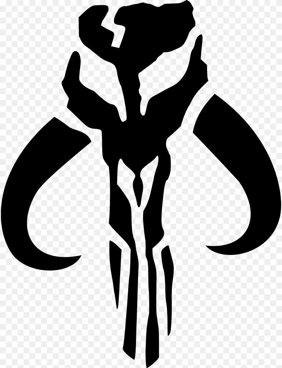 The Mandalorian Symbol As Seen In Various Parts Of Mandalorian Logo, Gray Png Image