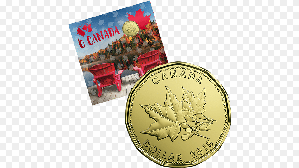 The Maple Leaf Coin 2018 O Canada Coin Set, Gold, Chair, Furniture, Money Free Png Download