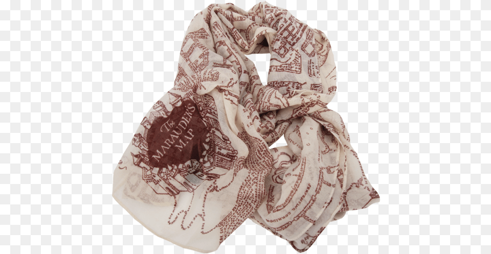 The Marauderu0027s Map Scarf Harry Potter Marauders Map, Clothing, Stole Free Transparent Png