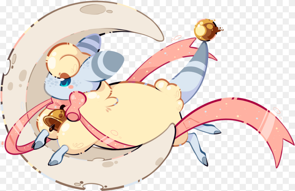 The Mareep Jumped Over The Moon Cartoon Free Transparent Png