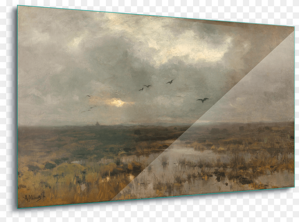 The Marsh Anton Mauve Art Canvas Amp Glass, Painting, Land, Nature, Outdoors Free Transparent Png