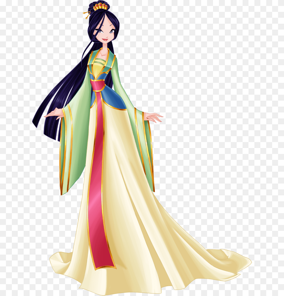 The Melody Mysterious As The Dark Side Of The Moon Mulan V Stile Anime, Gown, Formal Wear, Cape, Clothing Png